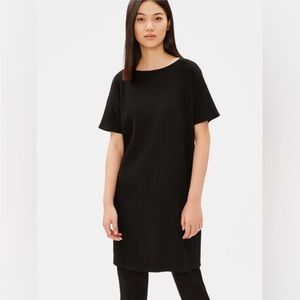 Eileen Fisher | Ribbed Bateau Neck Short Sleeve Dress